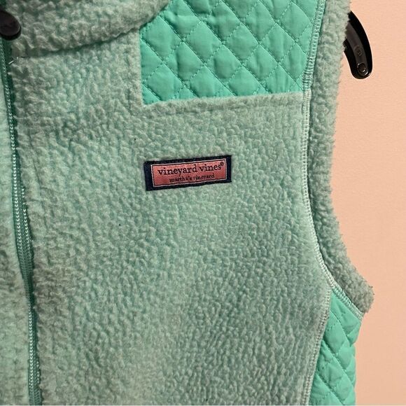 Vineyard Vines Teal Quilted Vest- Size Small - Picture 5 of 8